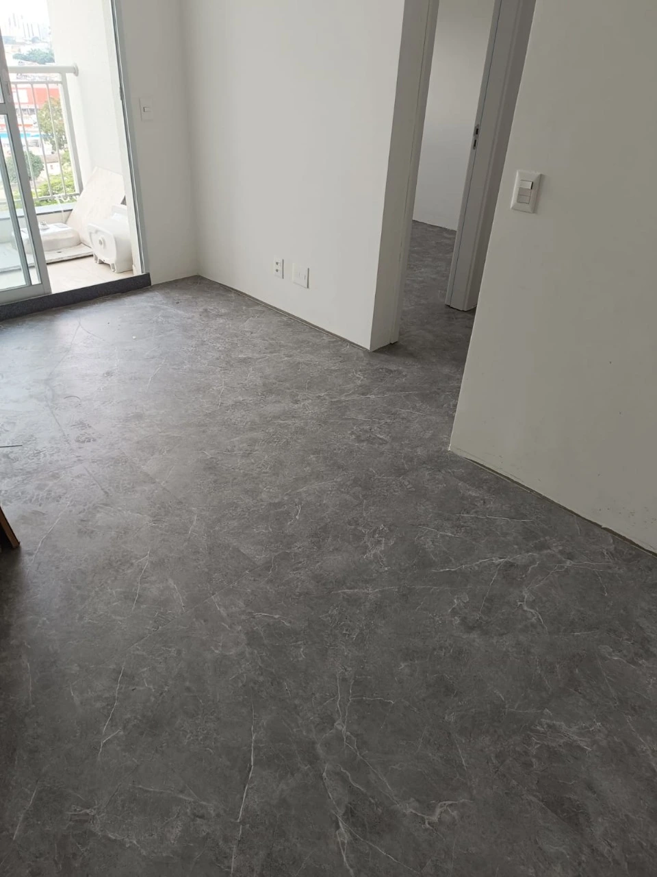 Piso vinílico em sala